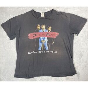 Depeche Mode T-Shirt 2XL Black Global Spirit Tour 2017 Concert Band Distressed